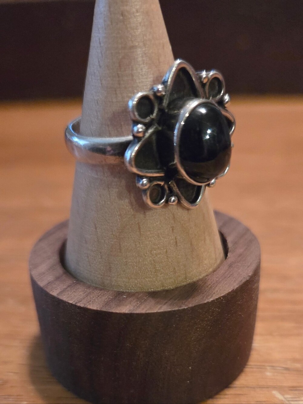Sterling Silver Black Agate Ring